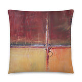 Cargo - Red and Gold Throw Pillow