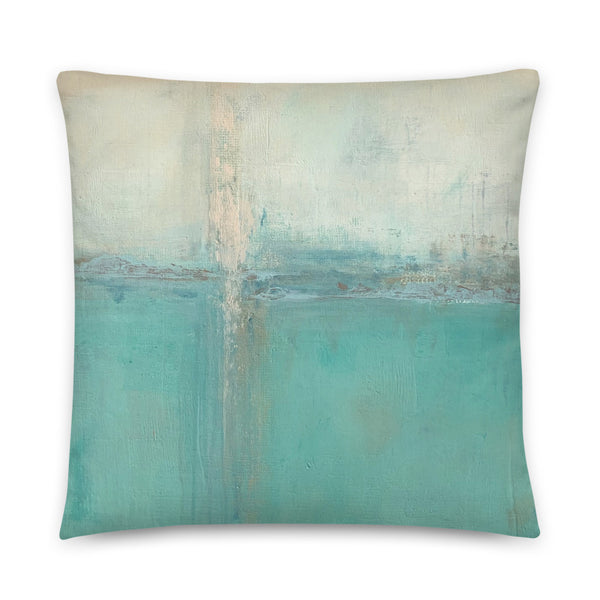 Whispers - Abstract Color Block Throw Pillow