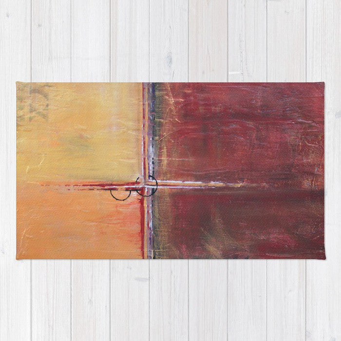Cargo - Red and Gold Area Rug - The Modern Home Co. by Liz Moran