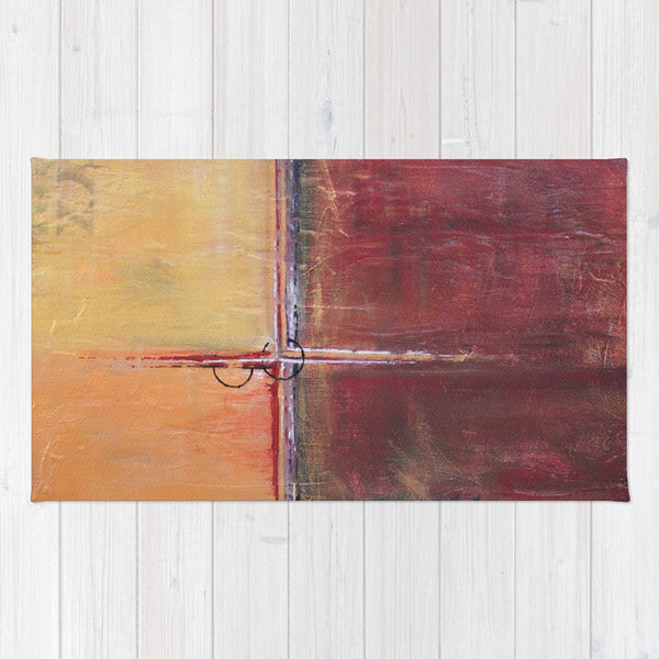 Cargo - Red and Gold Area Rug - The Modern Home Co. by Liz Moran