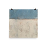 Morning Mist - Blue and White Contemporary Art Print