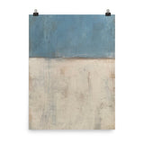 Morning Mist - Blue and White Contemporary Art Print