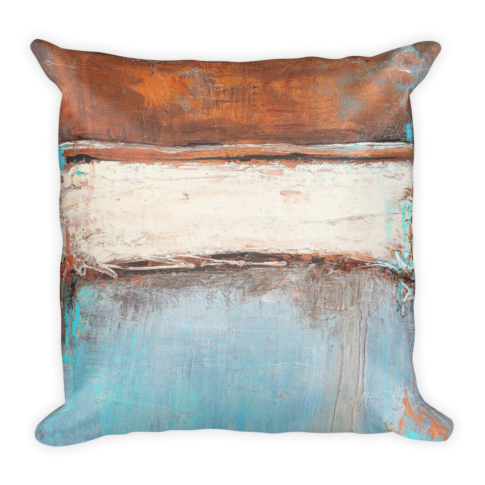Copper and Blue Throw Pillow - The Modern Home Co. by Liz Moran