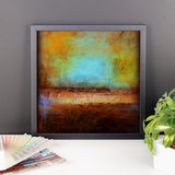 Blue and Brown Wall Decor - Framed Art  - Poster Print - The Modern Home Co. by Liz Moran