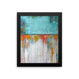 Abstract Framed Poster - Blue and White Wall Art - The Modern Home Co. by Liz Moran