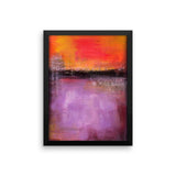 Abstract Sunset - Purple and Orange Wall Art - Framed Poster - The Modern Home Co. by Liz Moran