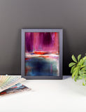 Purple and Blue Urban Art Print - Romance - Framed Poster Print - The Modern Home Co. by Liz Moran