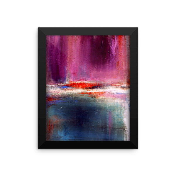 Purple and Blue Urban Art Print - Romance - Framed Poster Print - The Modern Home Co. by Liz Moran