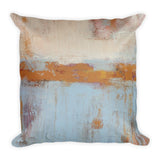 Overdyed Throw Pillow - Faded Blue and White Pillow - The Modern Home Co. by Liz Moran