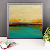 Abstract Seascape Print – Blue and White Wall Art – Framed Poster Print - The Modern Home Co. by Liz Moran