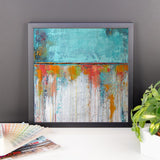 Abstract Framed Poster - Blue and White Wall Art - The Modern Home Co. by Liz Moran