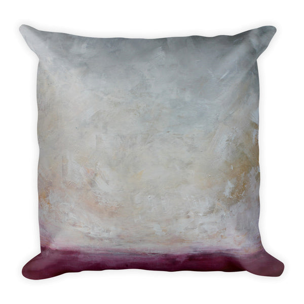 Fushsia Landscape - Square Throw Pillow - The Modern Home Co. by Liz Moran
