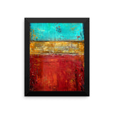 Red, Blue and Gold Wall Art - Framed Print - Poster Print - The Modern Home Co. by Liz Moran