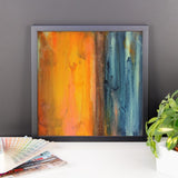 Seascape Art - Blue and Orange Wall Decor - Framed Art Print - The Modern Home Co. by Liz Moran