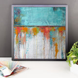 Abstract Framed Poster - Blue and White Wall Art - The Modern Home Co. by Liz Moran