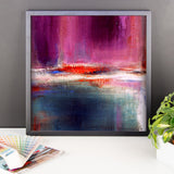 Purple and Blue Urban Art Print - Romance - Framed Poster Print - The Modern Home Co. by Liz Moran