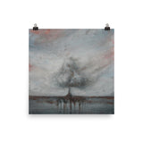 Whisked Away - Grey Tree Landscape Poster Print - The Modern Home Co. by Liz Moran