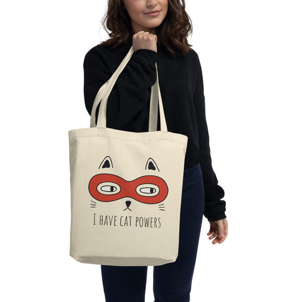 I Have Cat Powers - Eco Tote Bag - The Modern Home Co. by Liz Moran