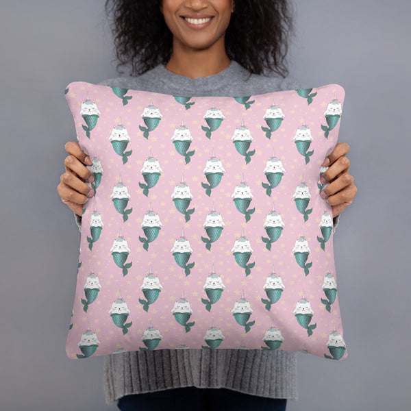Mermaid Cat Pillow - The Modern Home Co. by Liz Moran