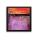 Abstract Sunset - Purple and Orange Wall Art - Framed Poster - The Modern Home Co. by Liz Moran