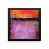 Abstract Sunset - Purple and Orange Wall Art - Framed Poster - The Modern Home Co. by Liz Moran