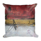 Fusion - Red and Gold Throw Pillow - The Modern Home Co. by Liz Moran