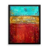 Red, Blue and Gold Wall Art - Framed Print - Poster Print - The Modern Home Co. by Liz Moran