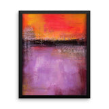 Abstract Sunset - Purple and Orange Wall Art - Framed Poster - The Modern Home Co. by Liz Moran