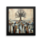 Framed Tree Poster - Abstract Landscape - Neutral Colors - The Modern Home Co. by Liz Moran