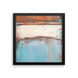 Copper and Blue Abstract - Framed Poster Print - The Modern Home Co. by Liz Moran