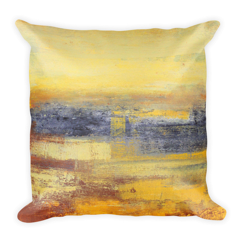 Yellow and Grey Throw Pillow - The Modern Home Co. by Liz Moran