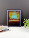 Blue and Brown Wall Decor - Framed Art  - Poster Print - The Modern Home Co. by Liz Moran