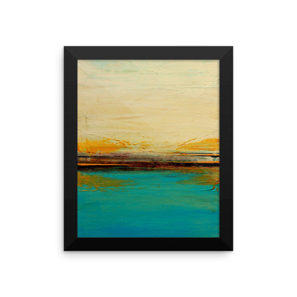 Abstract Seascape Print – Blue and White Wall Art – Framed Poster Print - The Modern Home Co. by Liz Moran