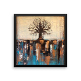 Teal and Brown Tree Art - Framed Poster Print - Wall Decor - The Modern Home Co. by Liz Moran