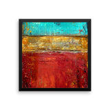 Red, Blue and Gold Wall Art - Framed Print - Poster Print - The Modern Home Co. by Liz Moran