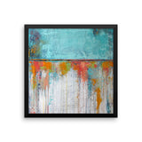 Abstract Framed Poster - Blue and White Wall Art - The Modern Home Co. by Liz Moran