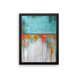 Abstract Framed Poster - Blue and White Wall Art - The Modern Home Co. by Liz Moran