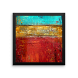 Red, Blue and Gold Wall Art - Framed Print - Poster Print - The Modern Home Co. by Liz Moran