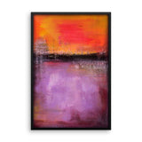 Abstract Sunset - Purple and Orange Wall Art - Framed Poster - The Modern Home Co. by Liz Moran