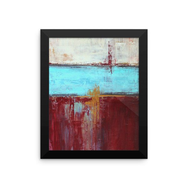 Red, White and Blue Framed Poster Print - The Modern Home Co. by Liz Moran