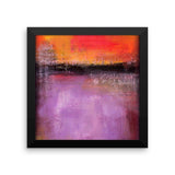 Abstract Sunset - Purple and Orange Wall Art - Framed Poster - The Modern Home Co. by Liz Moran