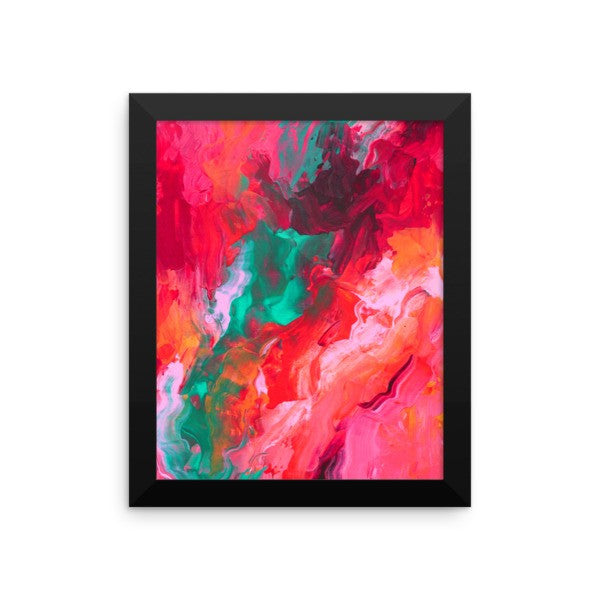 Pink and Teal Wall Art - Framed Poster - Art Print - The Modern Home Co. by Liz Moran