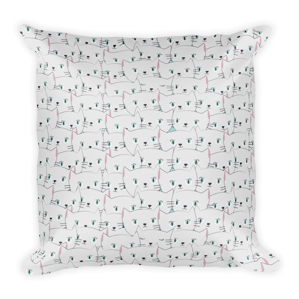 Cat Faces Pillow - The Modern Home Co. by Liz Moran