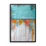 Abstract Framed Poster - Blue and White Wall Art - The Modern Home Co. by Liz Moran