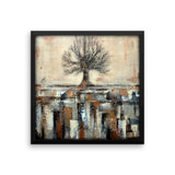 Framed Tree Poster - Abstract Landscape - Neutral Colors - The Modern Home Co. by Liz Moran