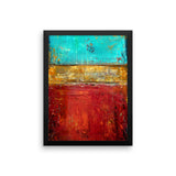 Red, Blue and Gold Wall Art - Framed Print - Poster Print - The Modern Home Co. by Liz Moran