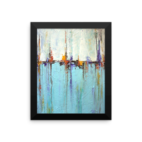 White and Blue Wall Art - Framed Poster Print - Coastal Wall Decor - The Modern Home Co. by Liz Moran