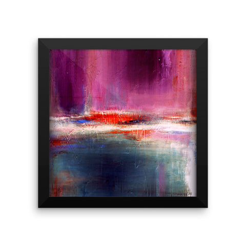 Purple and Blue Urban Art Print - Romance - Framed Poster Print