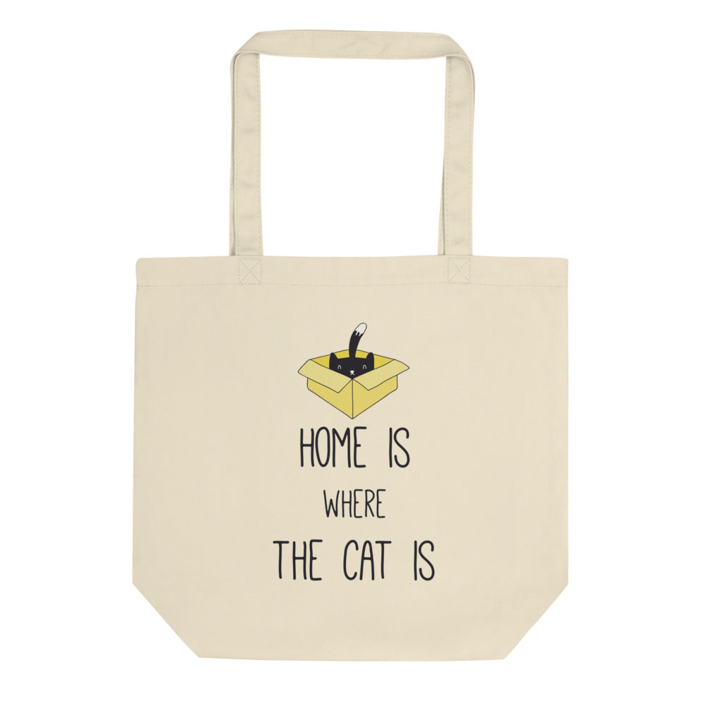 Home is where the cat is - Eco Tote Bag - The Modern Home Co. by Liz Moran