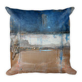 Metallic Square Series II - Blue and Copper Throw Pillow - The Modern Home Co. by Liz Moran
